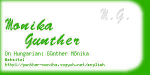 monika gunther business card