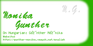 monika gunther business card